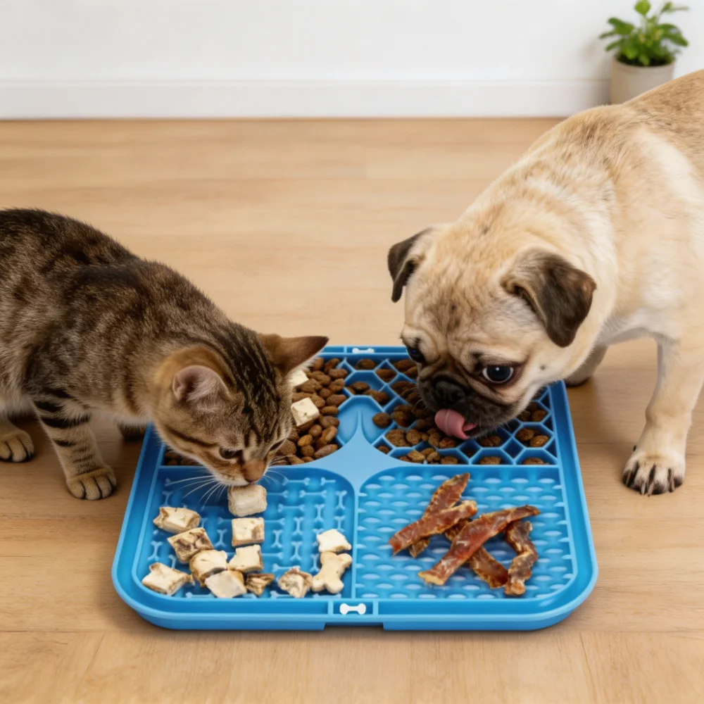 Slow Feeder Lick Mat for Dogs and Cats with Suction Cup