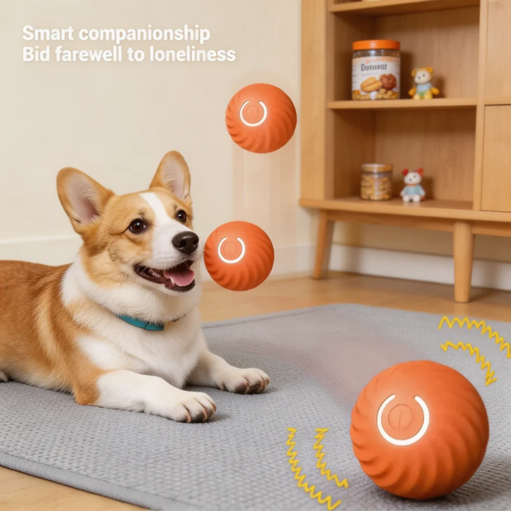 Smart Electric Pet Ball for Dogs & Cats