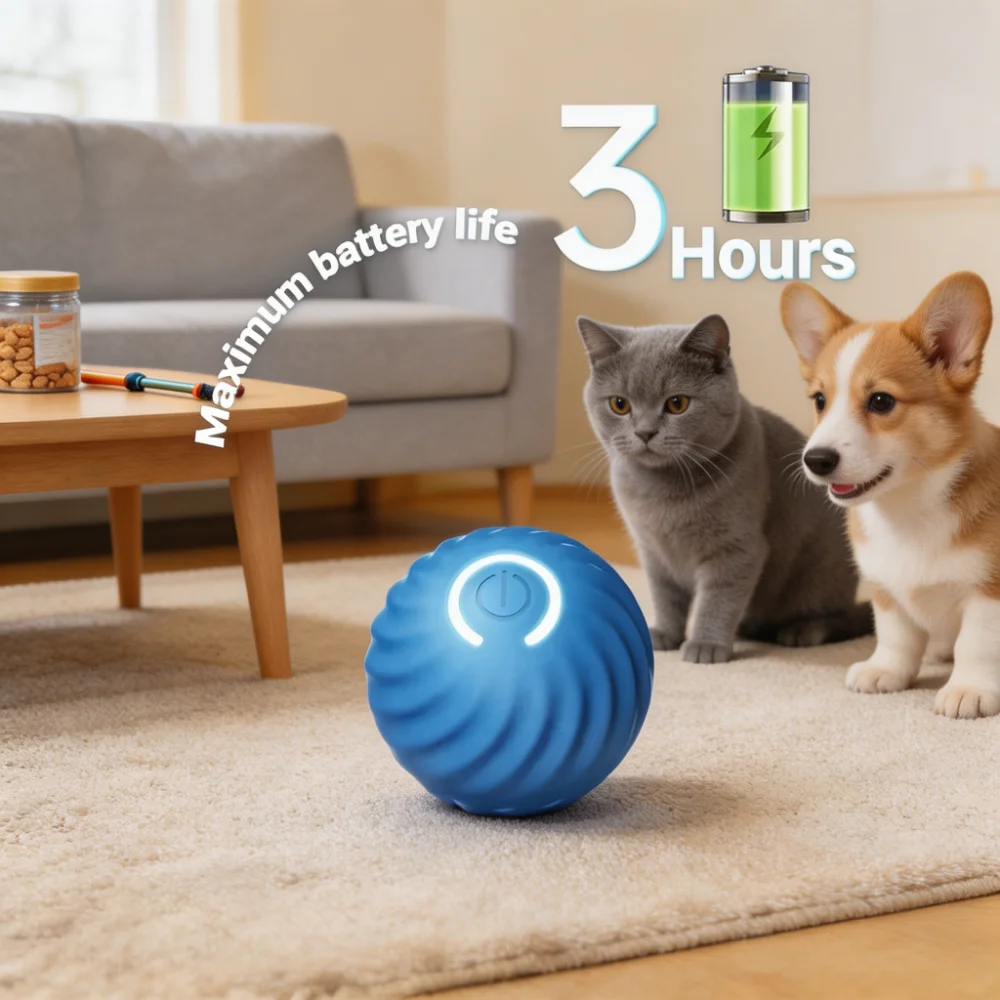 Smart Electric Pet Ball for Dogs & Cats