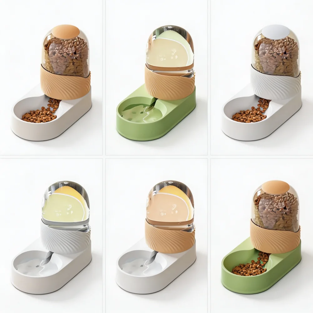 3.8L Whale Series Gravity Pet Feeder and Water Dispenser Set
